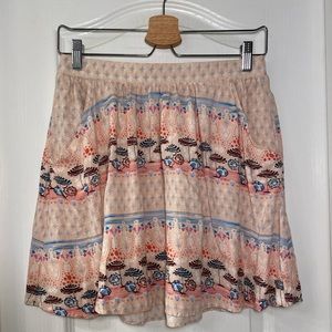 LC Lauren Conrad beach print skirt sz M